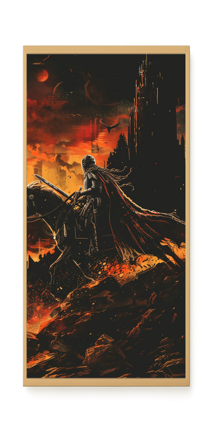 Flame Knight Canvas Print