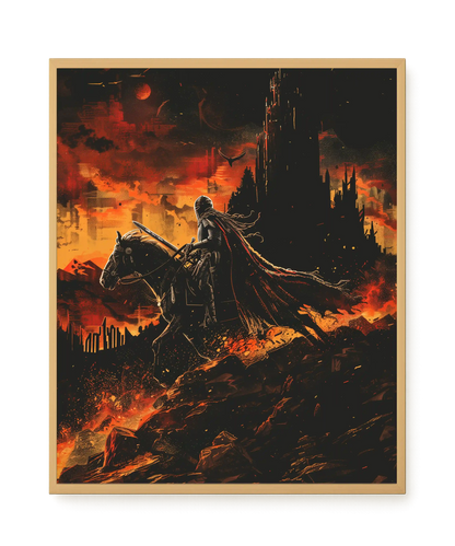Flame Knight Canvas Print