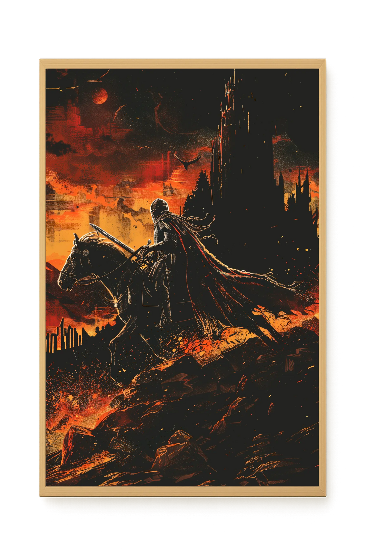 Flame Knight Canvas Print