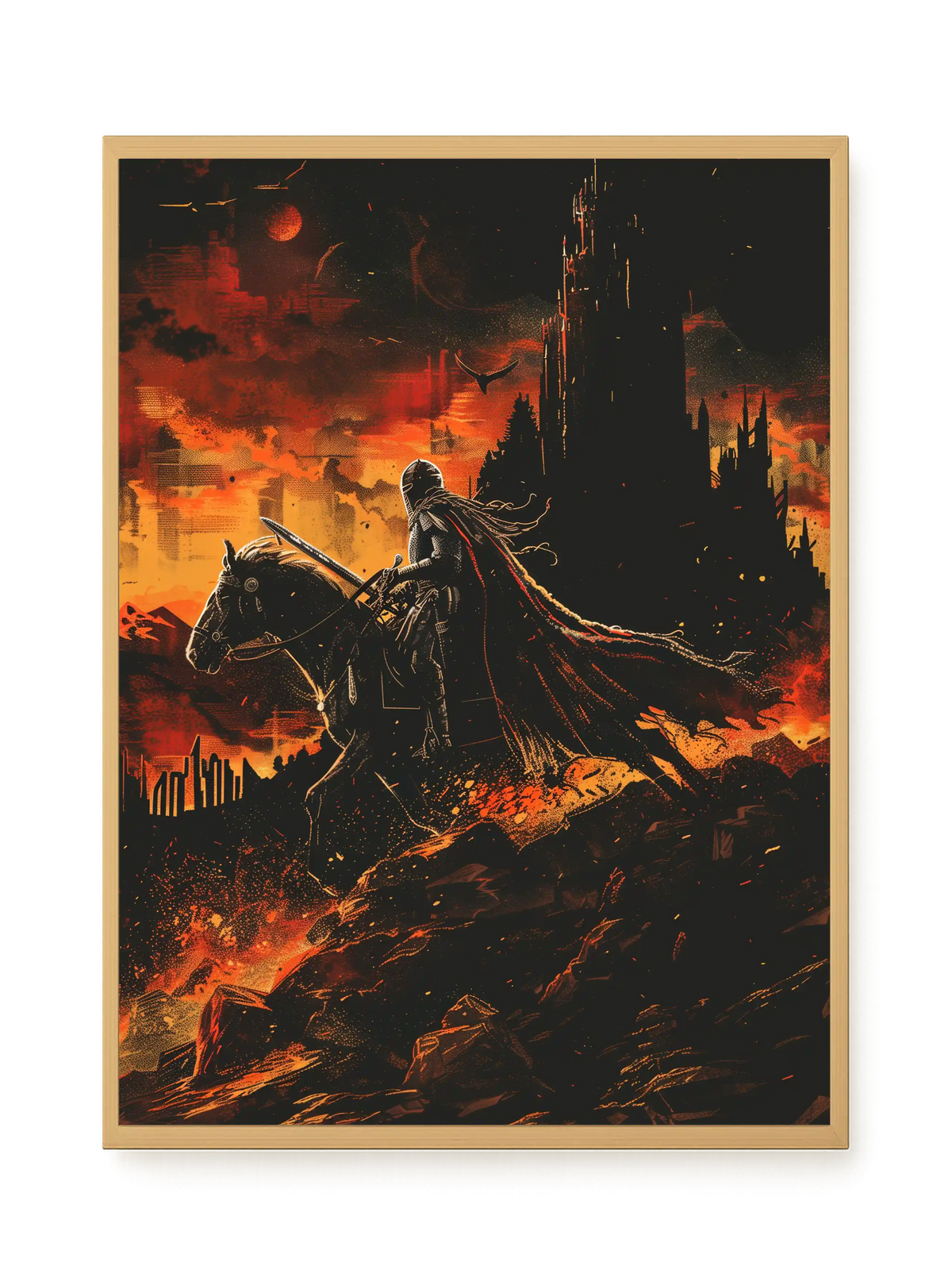 Flame Knight Canvas Print