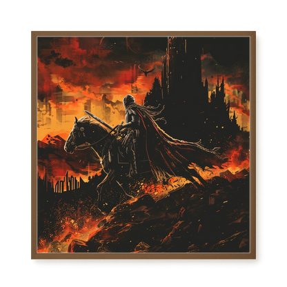 Flame Knight Canvas Print