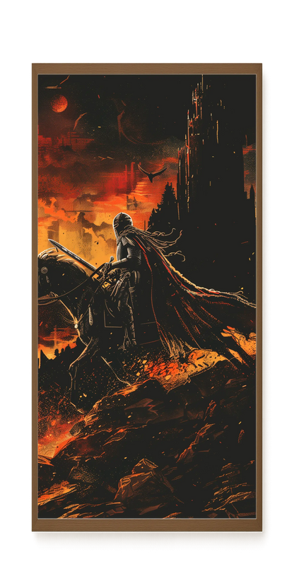 Flame Knight Canvas Print