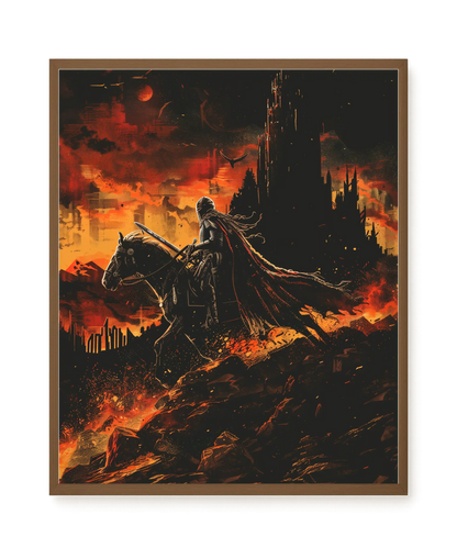 Flame Knight Canvas Print