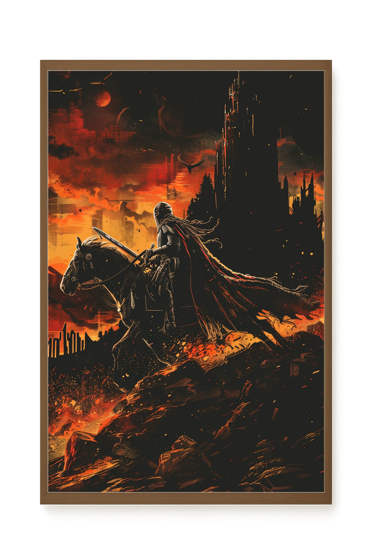 Flame Knight Canvas Print
