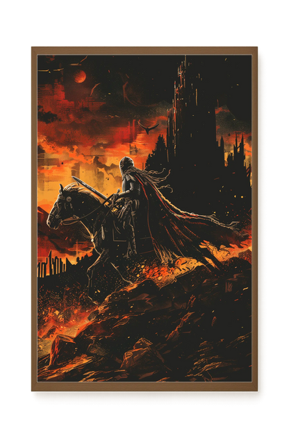 Flame Knight Canvas Print