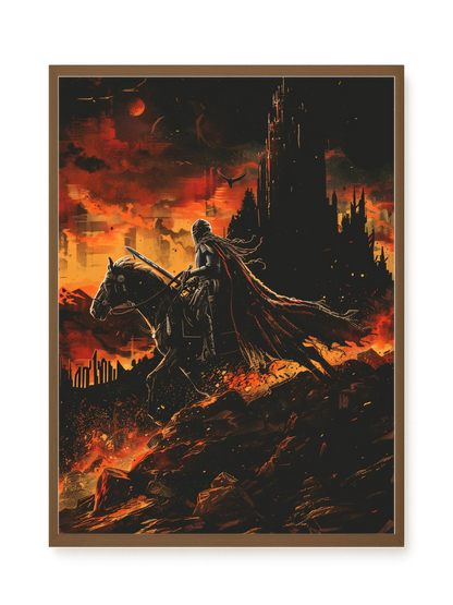Flame Knight Canvas Print