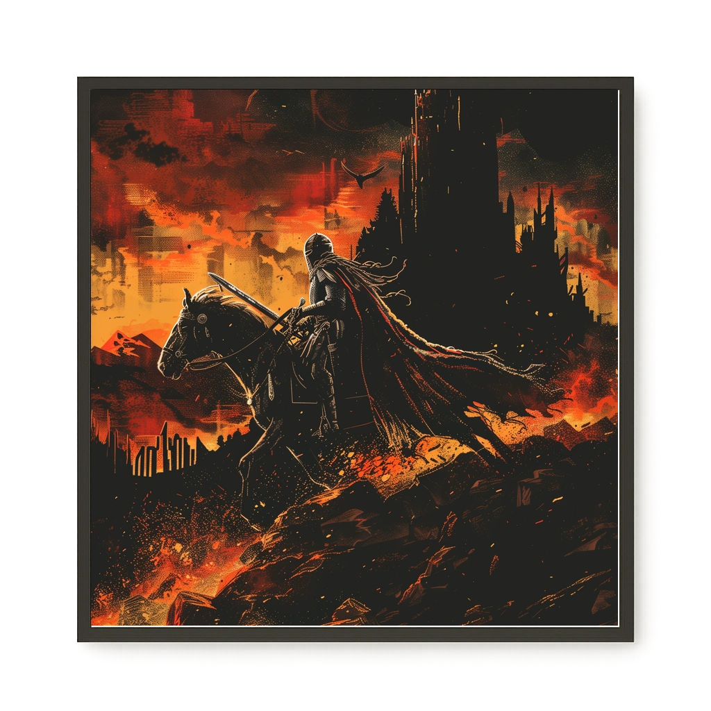 Flame Knight Canvas Print