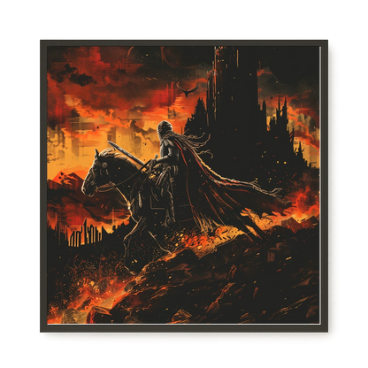 Flame Knight Canvas Print