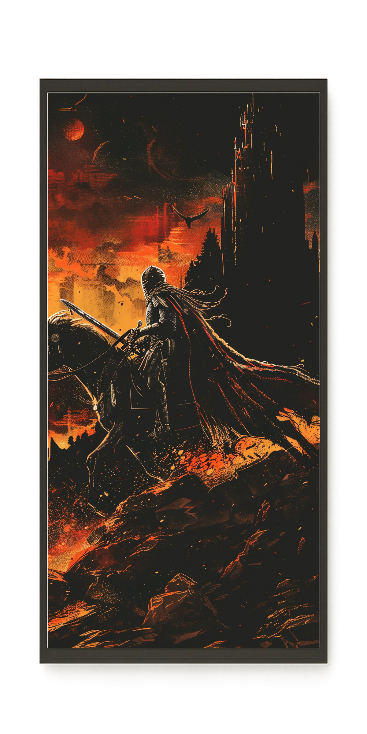 Flame Knight Canvas Print