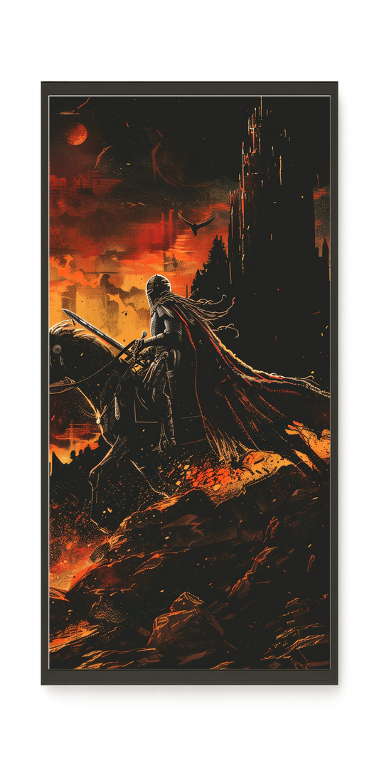 Flame Knight Canvas Print