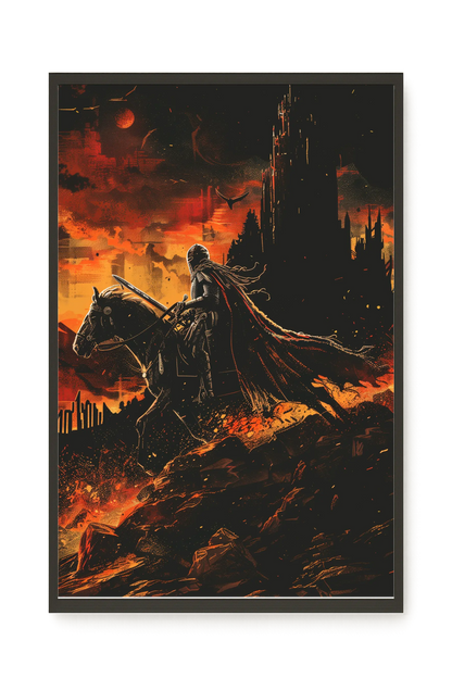 Flame Knight Canvas Print