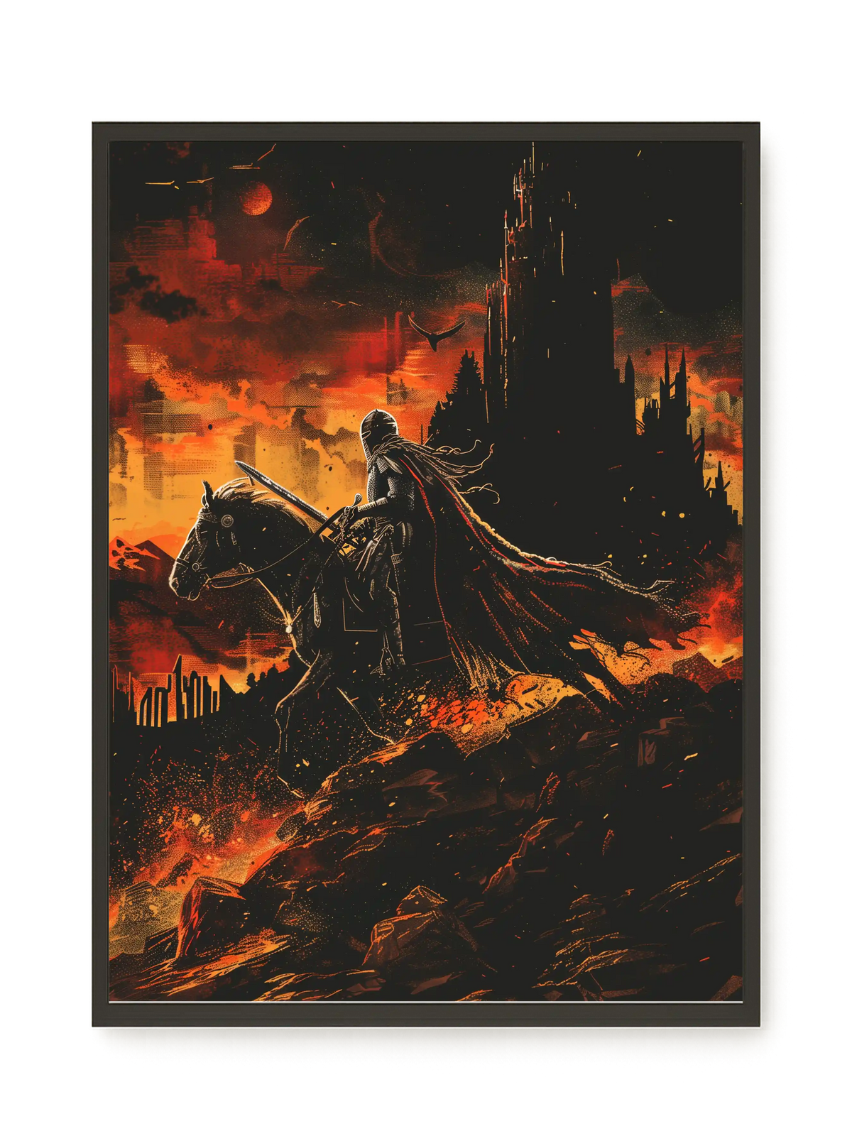 Flame Knight Canvas Print