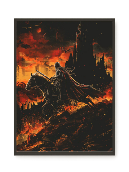 Flame Knight Canvas Print