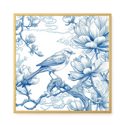 Floral Bird Canvas Wall Art