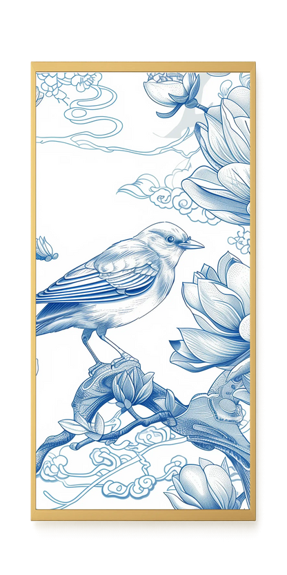 Floral Bird Canvas Wall Art