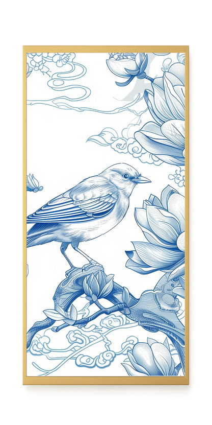 Floral Bird Canvas Wall Art