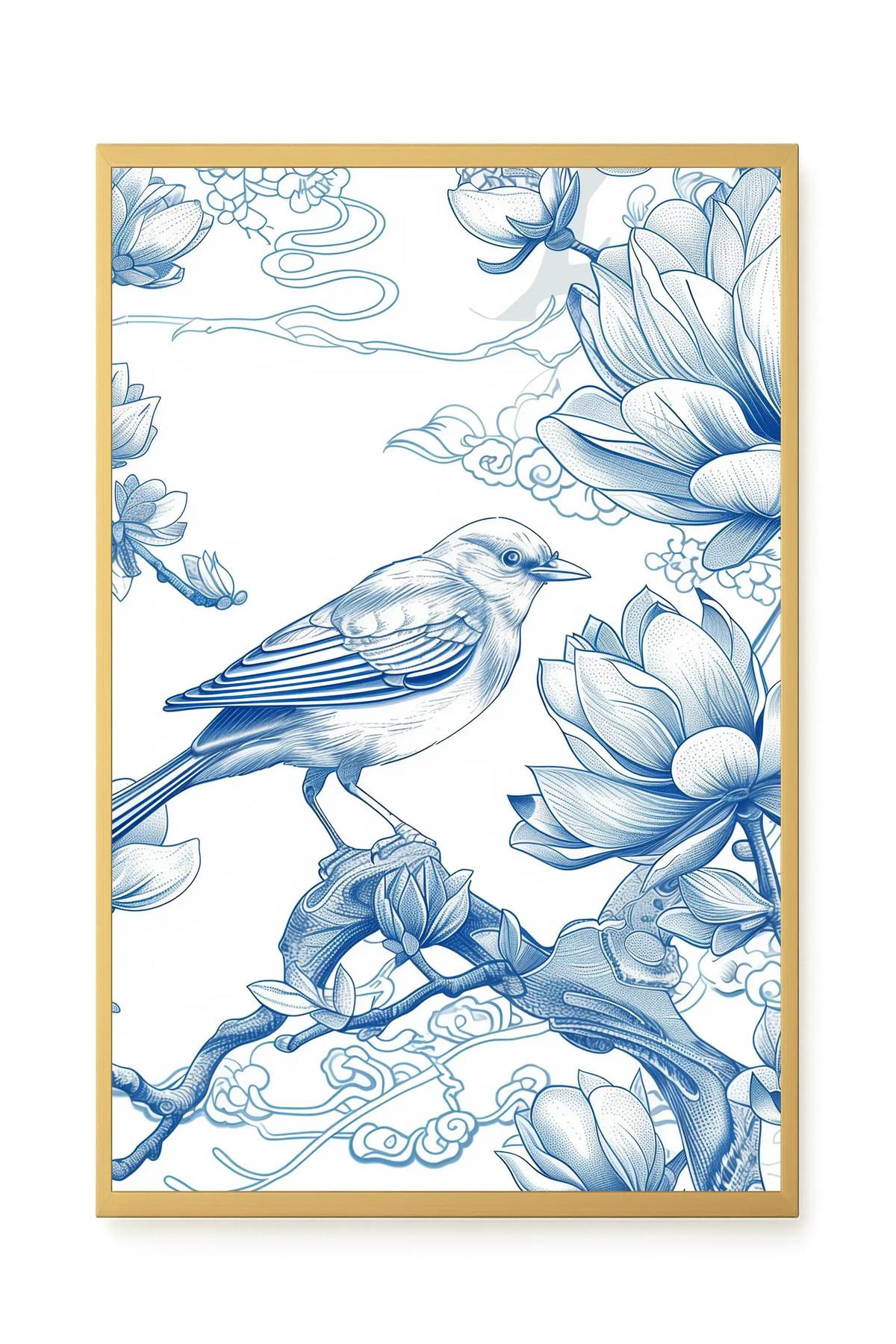 Floral Bird Canvas Wall Art