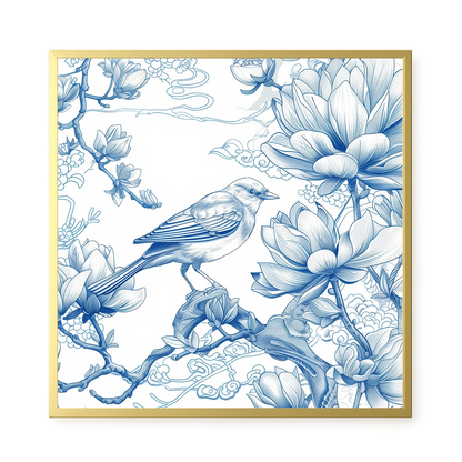 Floral Bird Canvas Wall Art