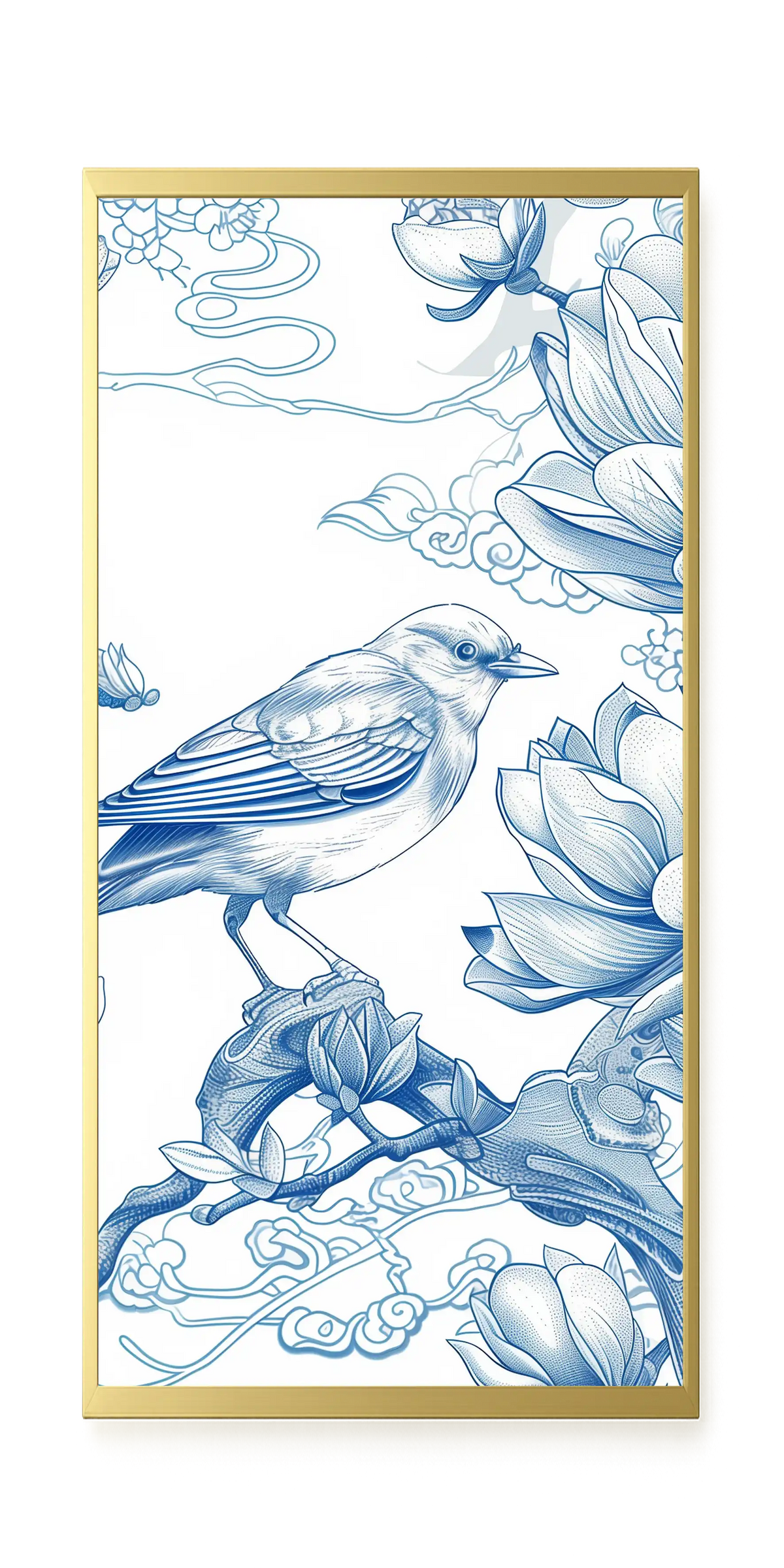 Floral Bird Canvas Wall Art