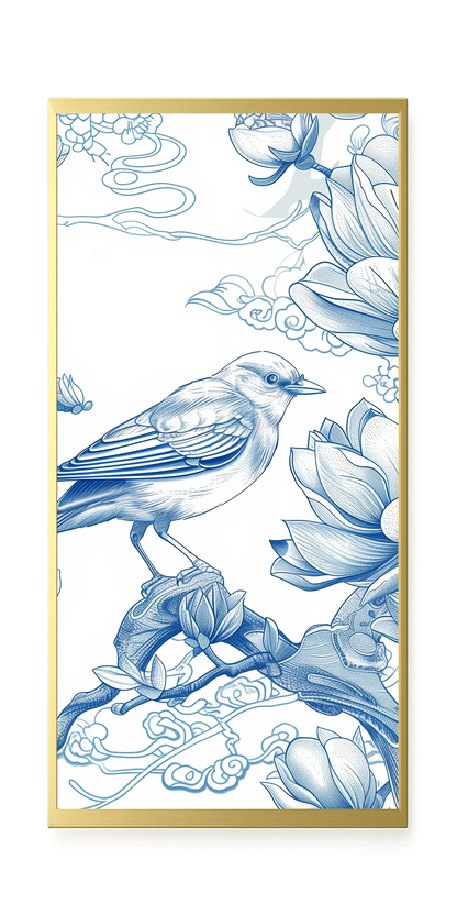 Floral Bird Canvas Wall Art