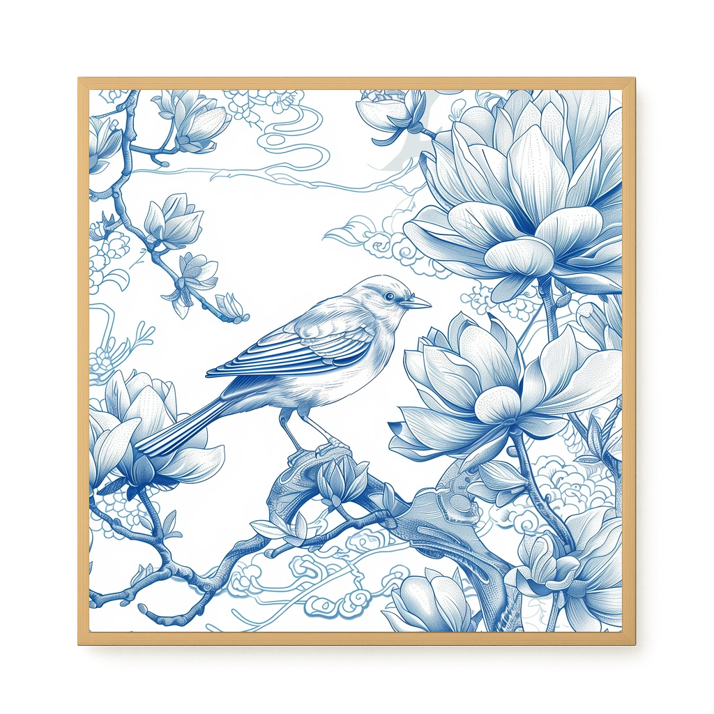 Floral Bird Canvas Wall Art