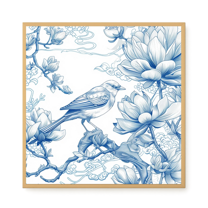 Floral Bird Canvas Wall Art
