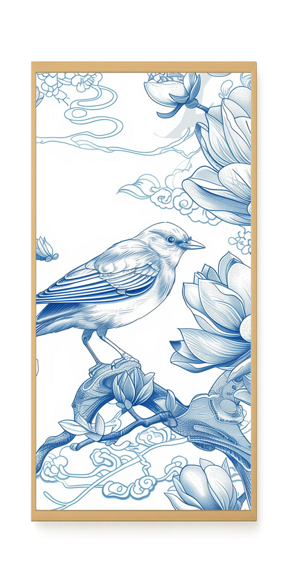 Floral Bird Canvas Wall Art