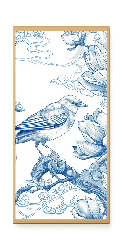 Floral Bird Canvas Wall Art