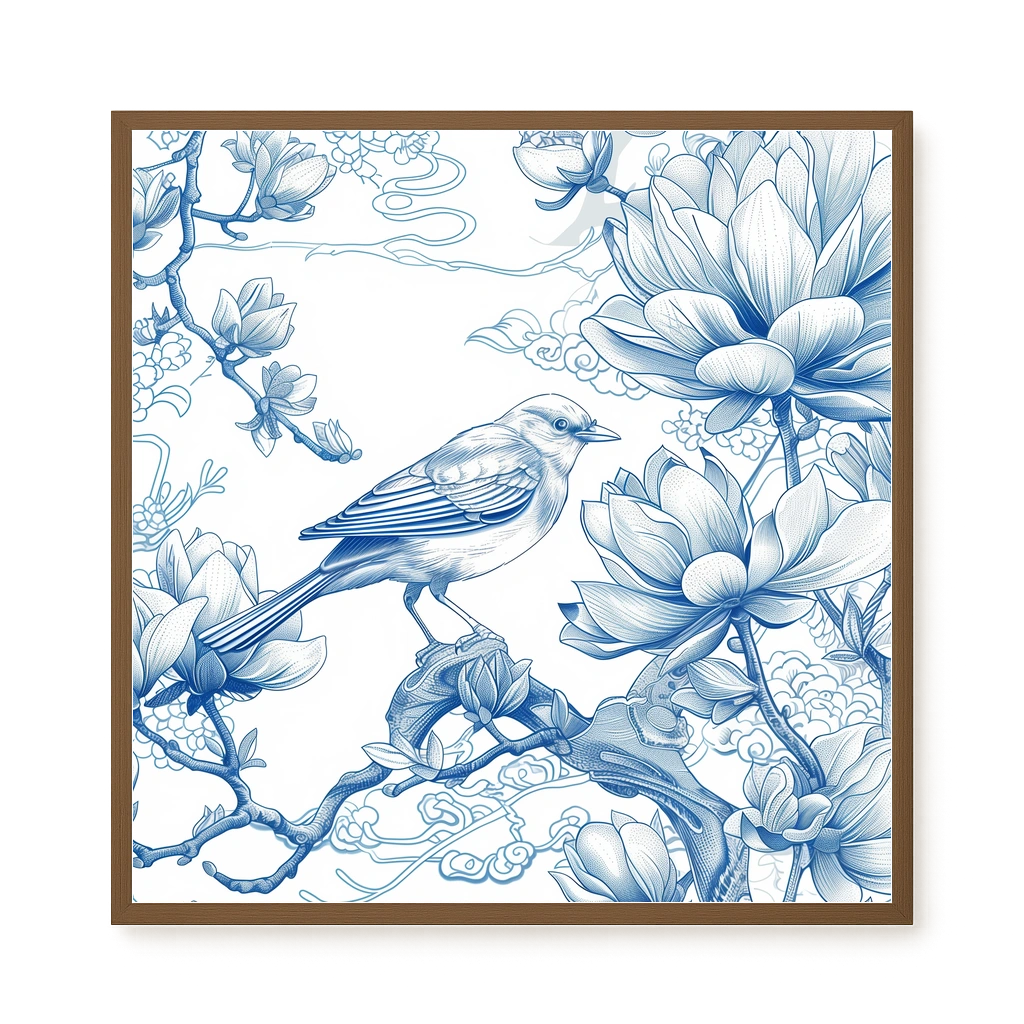 Floral Bird Canvas Wall Art