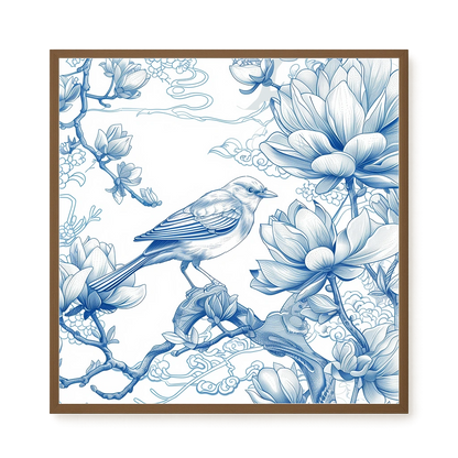 Floral Bird Canvas Wall Art
