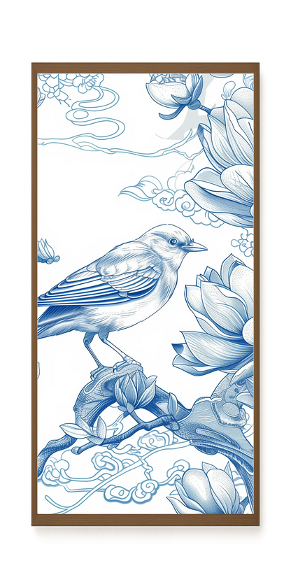 Floral Bird Canvas Wall Art