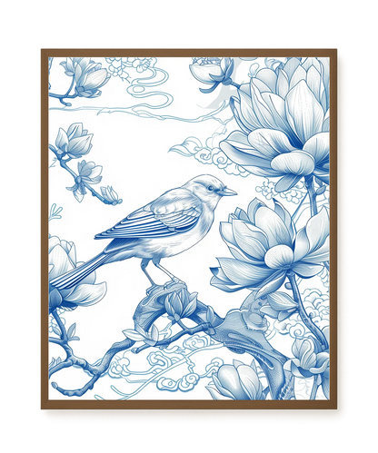 Floral Bird Canvas Wall Art