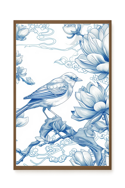 Floral Bird Canvas Wall Art
