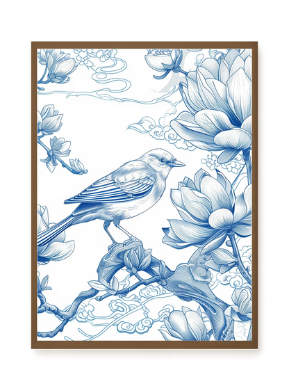 Floral Bird Canvas Wall Art