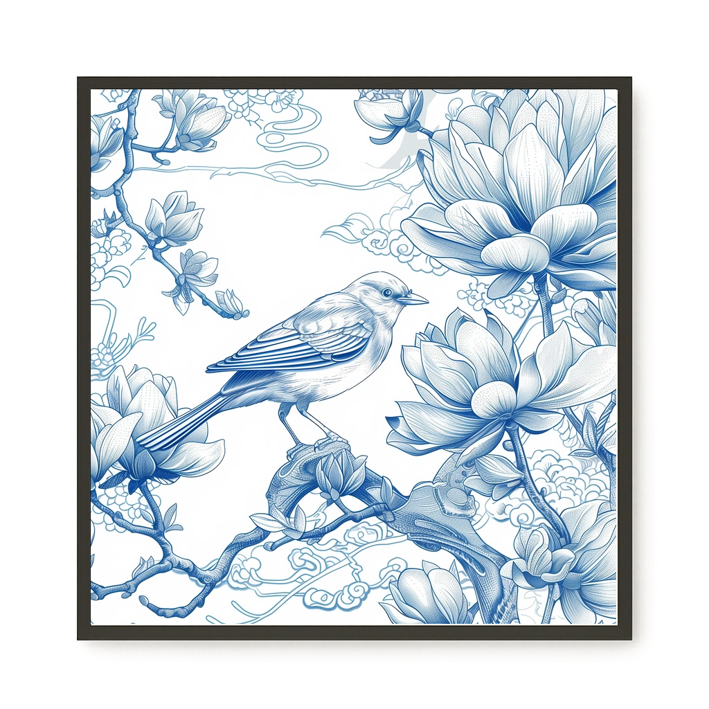 Floral Bird Canvas Wall Art