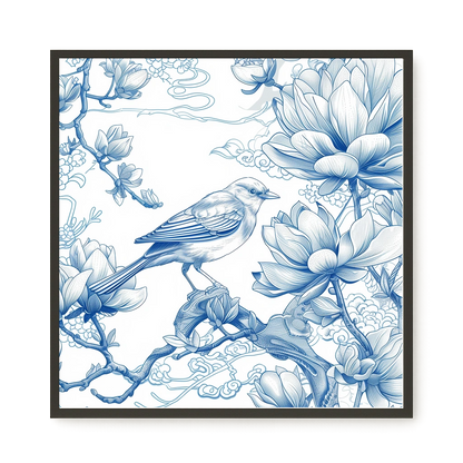 Floral Bird Canvas Wall Art