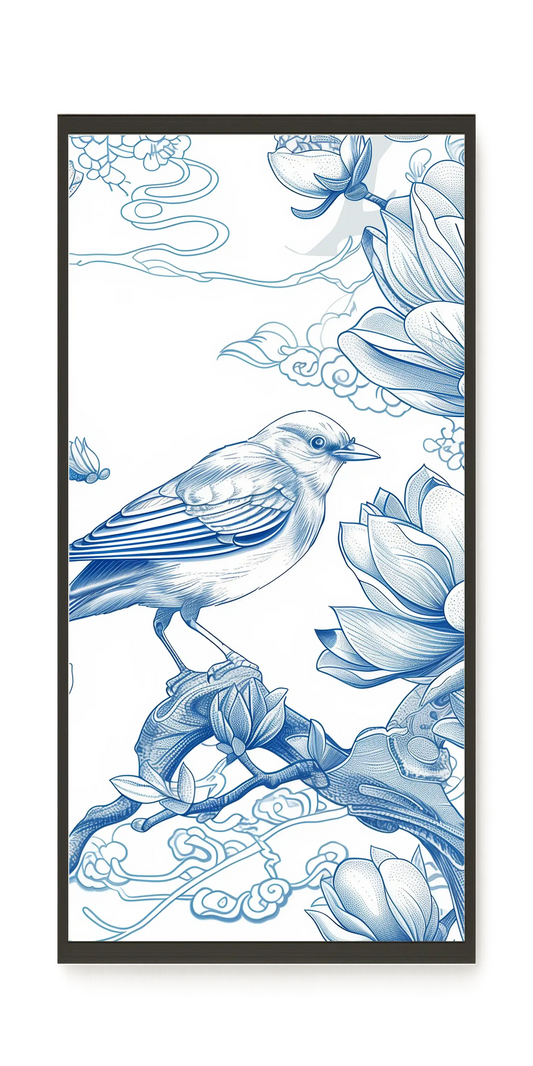 Floral Bird Canvas Wall Art