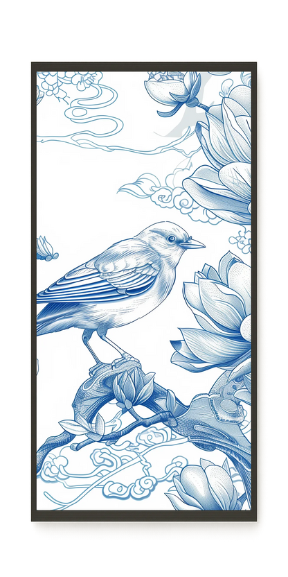 Floral Bird Canvas Wall Art