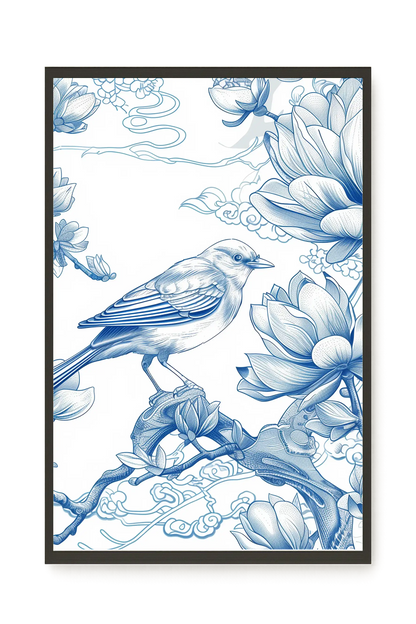 Floral Bird Canvas Wall Art