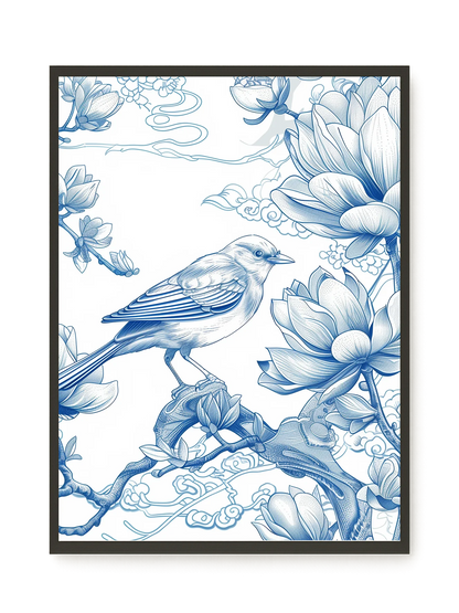 Floral Bird Canvas Wall Art