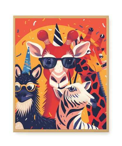 Animal Party Canvas Print