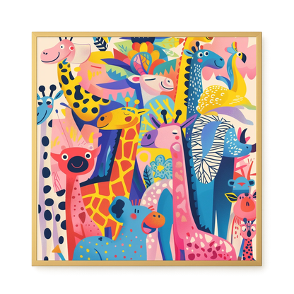 Colorful Animals Canvas Wall Art