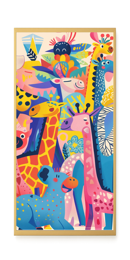 Colorful Animals Canvas Wall Art
