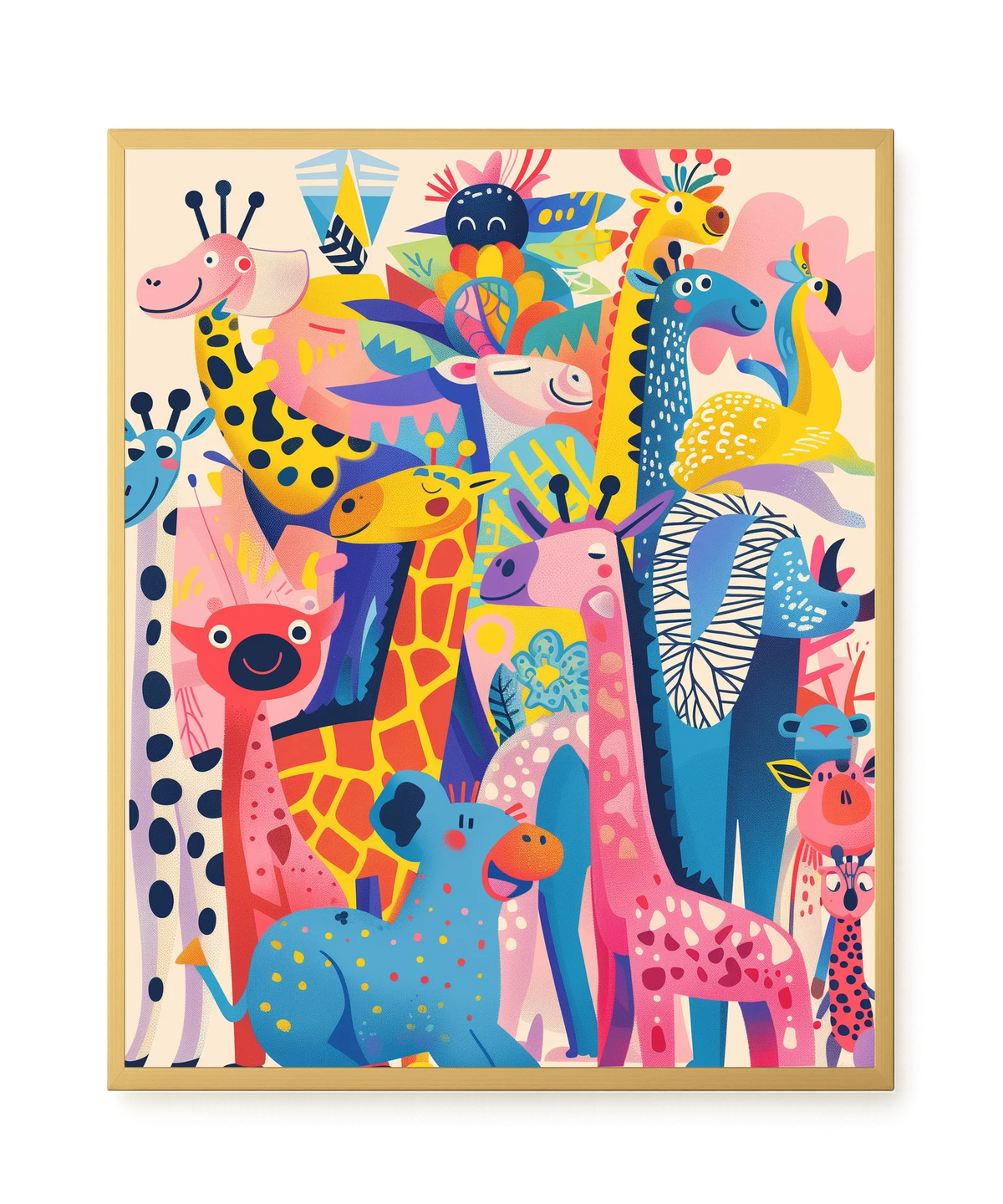 Colorful Animals Canvas Wall Art