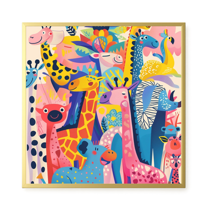 Colorful Animals Canvas Wall Art