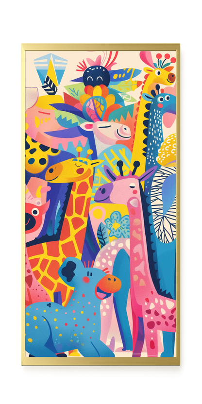 Colorful Animals Canvas Wall Art