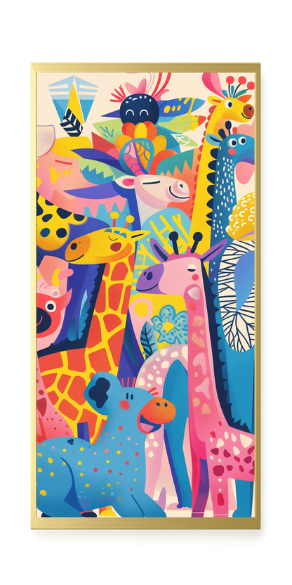 Colorful Animals Canvas Wall Art