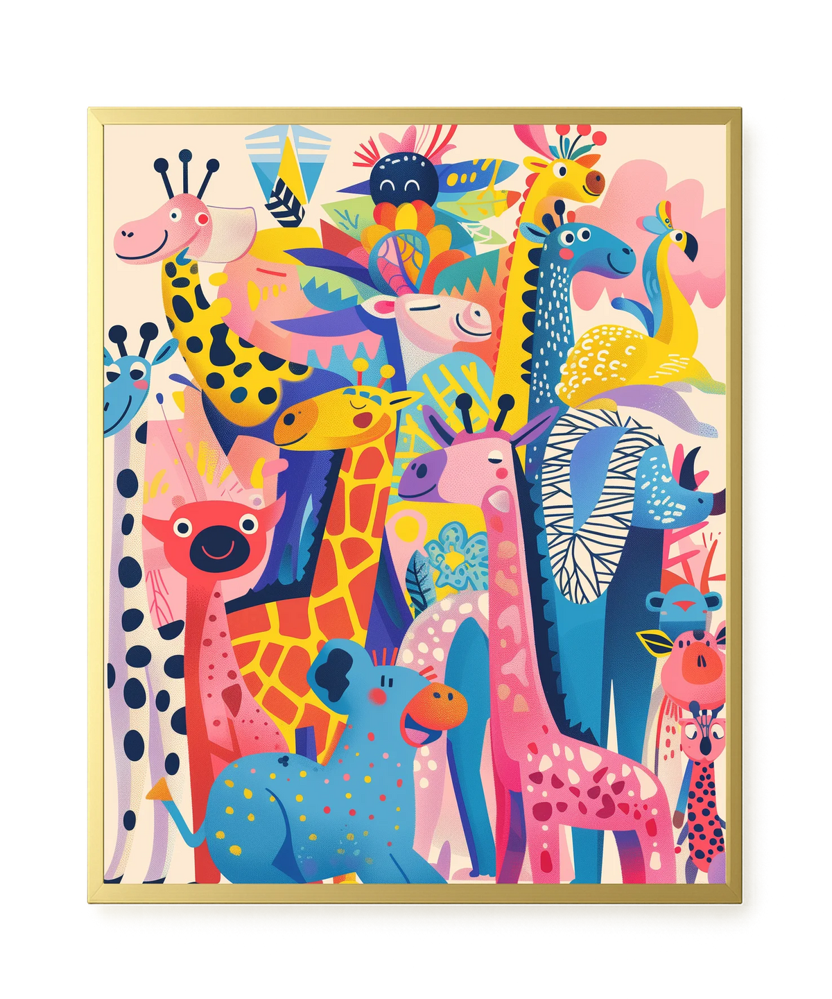 Colorful Animals Canvas Wall Art