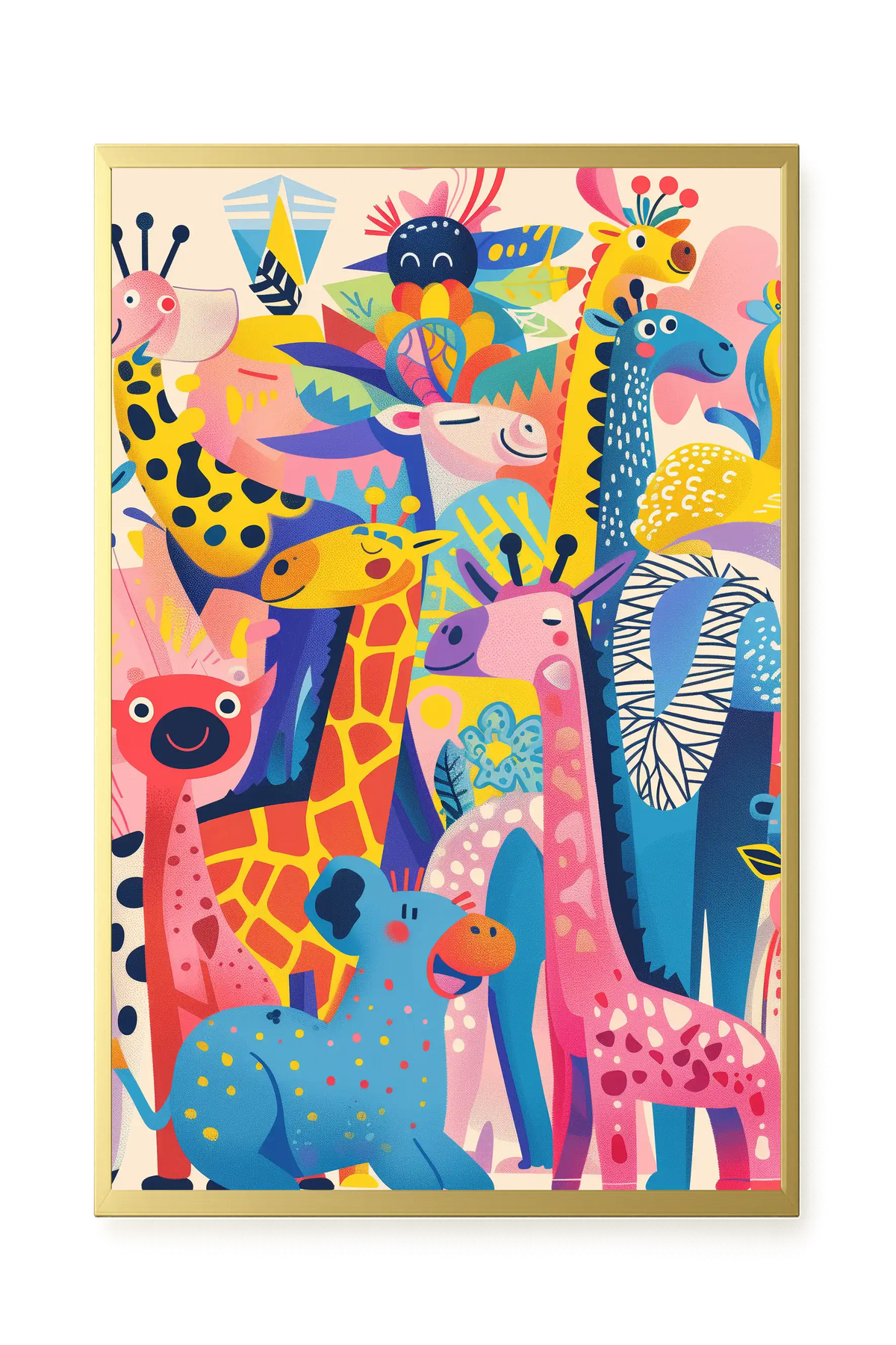 Colorful Animals Canvas Wall Art