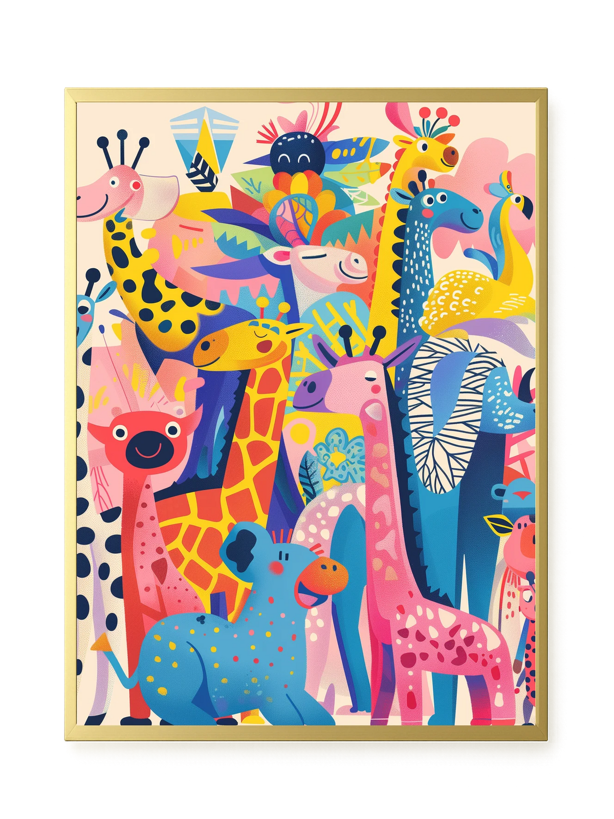 Colorful Animals Canvas Wall Art